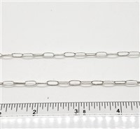 Sterling Silver Chain -  Drawn Cable Chain. 3mm x 8mm