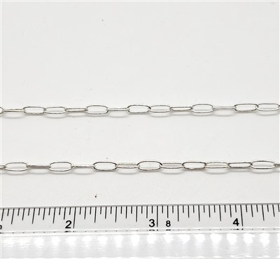 Sterling Silver Chain -  Drawn Cable Chain. 3mm x 8mm