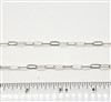 Sterling Silver Chain -  Drawn Cable Chain. 3mm x 8mm Flat