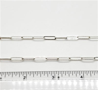 Sterling Silver Chain -  Drawn Cable Chain. 4mm x 13mm