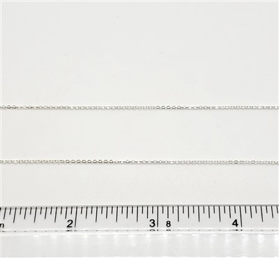 Sterling Silver Chain -  Cable Chain 1.1mm Flat