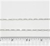 Sterling Silver Chain -  Drawn Cable Chain 2.4mm x 6mm Flat