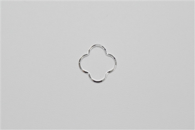 Sterling Silver Links - Triangle Clover 14mm x 17mm