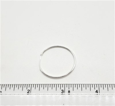 Sterling Silver Hoop - Endless 1.2mm x 24mm