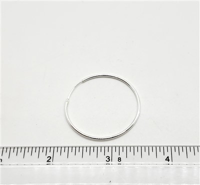 Sterling Silver Hoop - Endless 1.2mm x 35mm