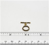 STG-26 13mm Ring. Gold Plate over Bali Sterling Silver