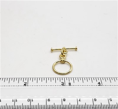 STG-09 14mm Ring. Gold Plate over Sterling Silver