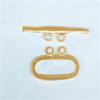 STG-17 19x11mm Ring. Gold Plated over Sterling Silver