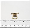 STG-28 16x14mm Ring. Gold Plate over Bali Sterling Silver