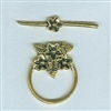 STG-38 18mm Ring. Gold Plate over Bali Sterling Silver