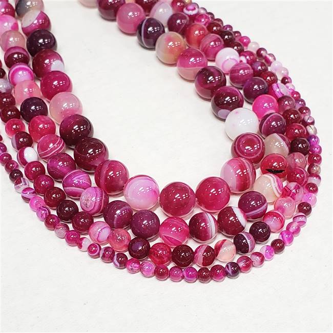 Agate Fuschia 4mm