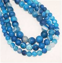 Matte Blue Agate 6mm