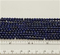 Stone Round Beads. Dyed Lapis. 4mm.