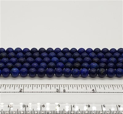 Stone Round Beads. Dyed Lapis. 6mm.
