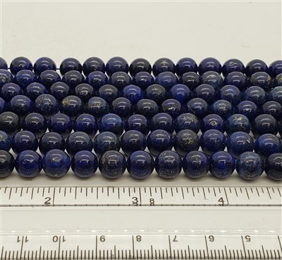 Stone Round Beads. Dyed Lapis. 8mm.