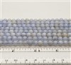 Stone Round Beads. Blue Lace Agate. 6mm.