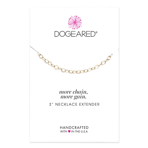 DOGEARED - 3" NECKLACE EXTENDER Gold Dipped