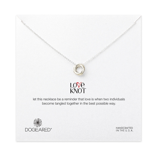 DOGEARED -  LOVE KNOT, Sterling Silver Necklace