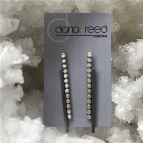DANA REED - BEADED SQUARE BAR POST EARRINGS