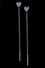 CHAN LUU - DIAMOND HEART STERLING SILVER THREAD THRU EARRINGS