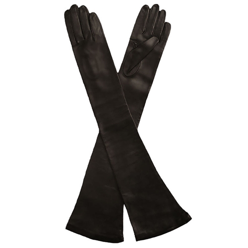 SILK LINED 16-BUTTON LENGTH ITALIAN LEATHER GLOVES