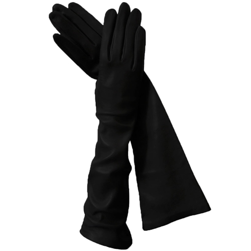 CASHMERE LINED 8-BUTTON LENGTH ITALIAN LEATHER GLOVES