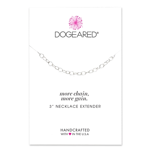 DOGEARED - 3" NECKLACE EXTENDER, Sterling Siver