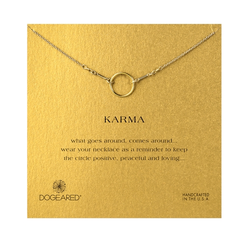 DOGEARED -  KARMA, Gold Dipped Necklace