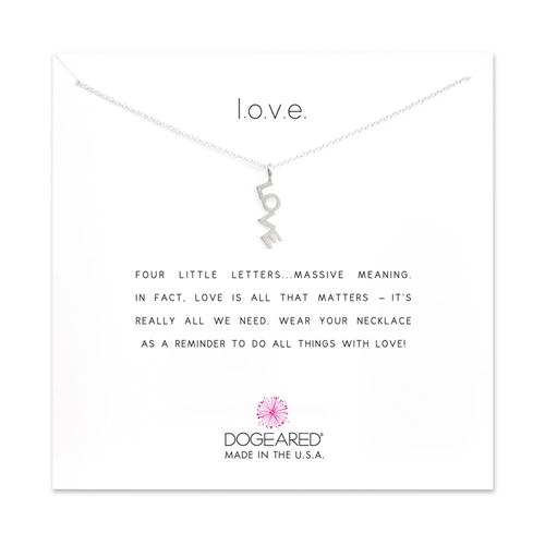 DOGEARED - LOVE Sterling Silver Necklace