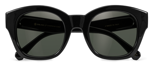 D'Blanc Champagne Coast Sunglasses - Black Gloss/Retro Gray