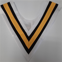 Five Color V-Stoles - White/Black/Gold/Black/White