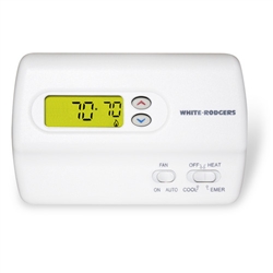 White Rodgers 1F89-211 Non-Programmable Digital Thermostat, Standard Heat Pump (2H/1C), 24 Volts