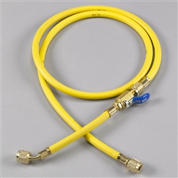 Yellow Jacket 25072 72", Yellow, Plus II 1/4" Hose w/ Flexflow Valve