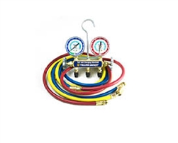 Yellow Jacket 41343 R-134A Manifold w/ Hose, Hose Anchors & Fittings