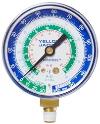 Yellow Jacket 49014 2 1/2" Gauge («F), Blue Compound, 30"-0-120** Psi, R-12/22/134A