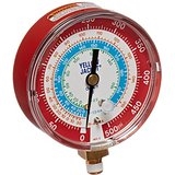 Yellow Jacket 49103 3-1/8" Red Pressure Gauge, R-12/22/134A, «F