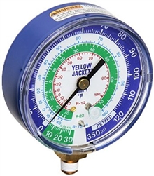 Yellow Jacket 49104 3-1/8" Blue Compound Gauge, «F, R-12/22/134A