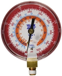 Yellow Jacket 49131 3-1/8" Red Pressure Gauge, «C, R-134A/404A/407C