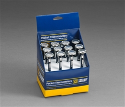 Yellow Jacket 69255 Pkg.12 Stick Thermometers, 1-3/8". Dial -40 Â° To 160 Â°F (-40 Â° To 70 Â°C)