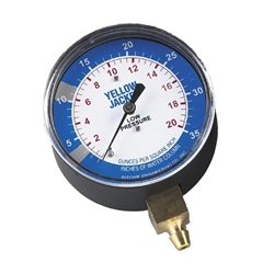 Yellow Jacket 78061 2 1/2" Diaphragm Gauge, 0-35" W.C. Range, Barbed