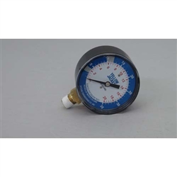 Yellow Jacket 78066 2 1/2" Diaphragm Gauge, 0-35" W.C. Range, 1/4" Npt Male