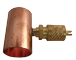 Universal line valves, two styles - a flared or straight end copper piece