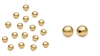 200pcs Tarnish Resistant 4mm Seamless Smooth Round Spacer Beads Gold Plated Brass for Jewelry Craft Making BF252-4
