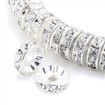 Sparkle Rhinestone Rondelle Spacer Beads