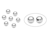 100pcs 4mm Seamless Smooth Spacer Beads Sterling Silver Plated Brass #CF11-4