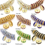 Best Quality Rondelle Rhinestone Spacer Beads