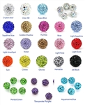 Rhinestone paved disco ball beads