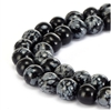 Natural Snowflake Obsidian Gemstone Beads