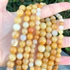 Natural Yellow Jade Gemstone Beads
