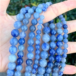 Natural Blue Aventurine Gemstone Beads
